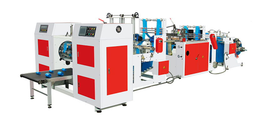 Machine de fabrication de sacs en rouleau sans mandrin entièrement automatique, CBCWZ700